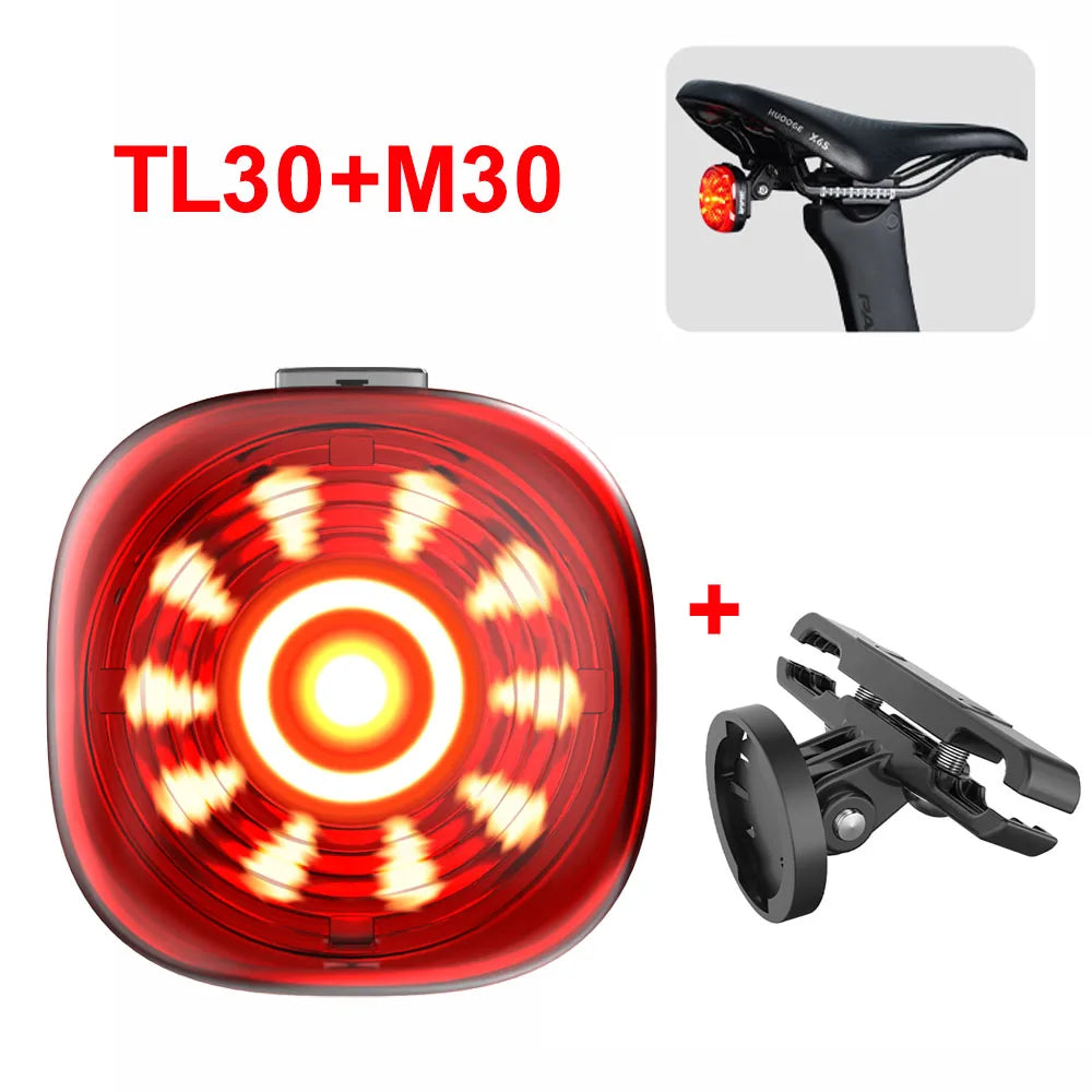 iGPSPORT TL30 Smart Tail Light Rear Bike 6 Modes