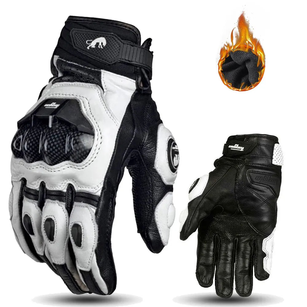 Leather Motorcycle Gloves Waterproof Summer/Winter