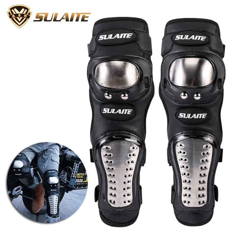 4Pcs/Set Motorcycle Kneepad Stainless Steel Elbow Knee Pads