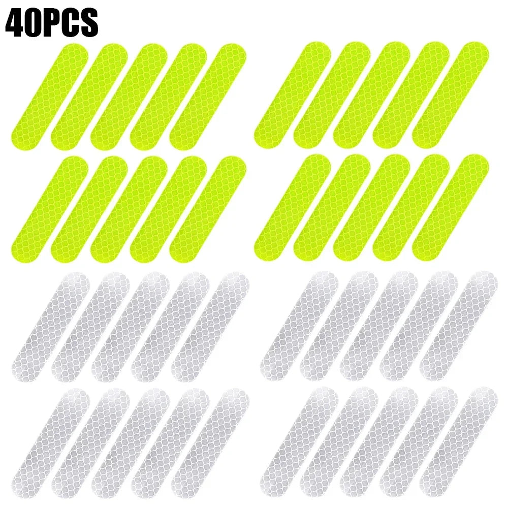 80-10PCS Helmet Safety Warning Reflective Stickers