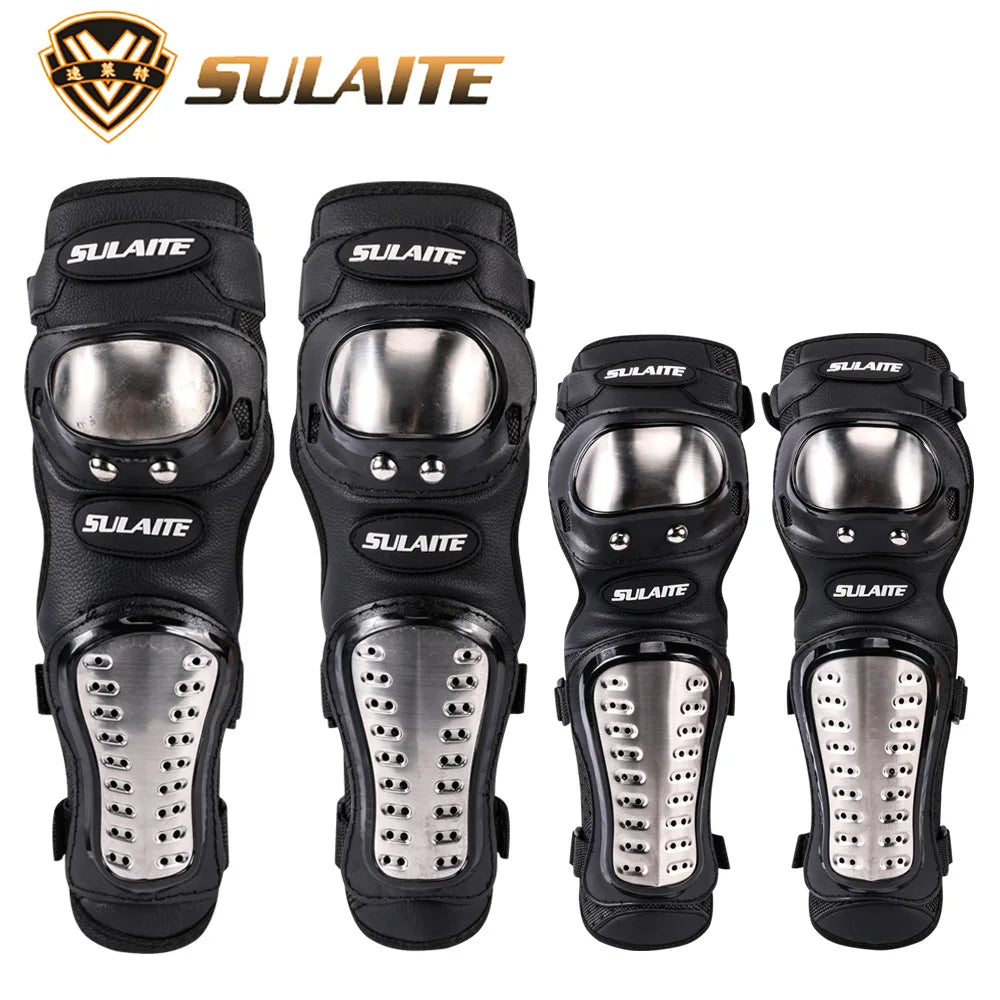 4Pcs/Set Motorcycle Kneepad Stainless Steel Elbow Knee Pads