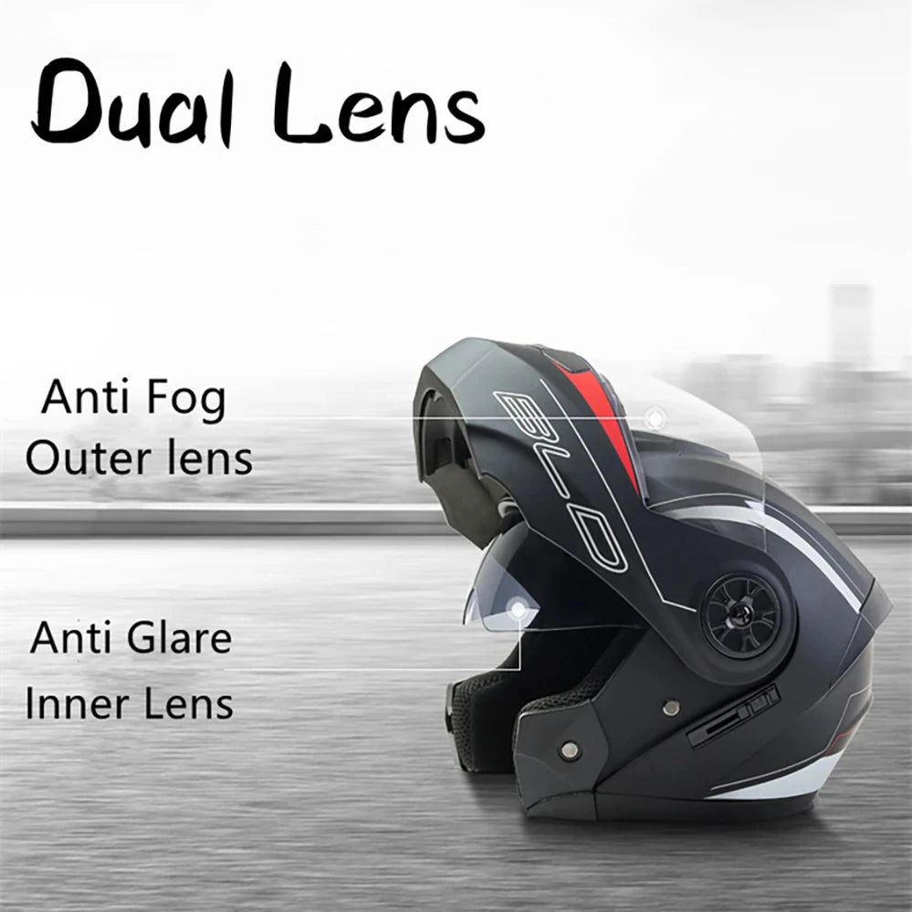 DOT Approved Double Lens Motorcycle Racing Helmet