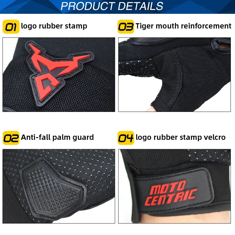 MOTOCENTRIC Half Finger Cycling Gloves Anti-fall Palm Guard