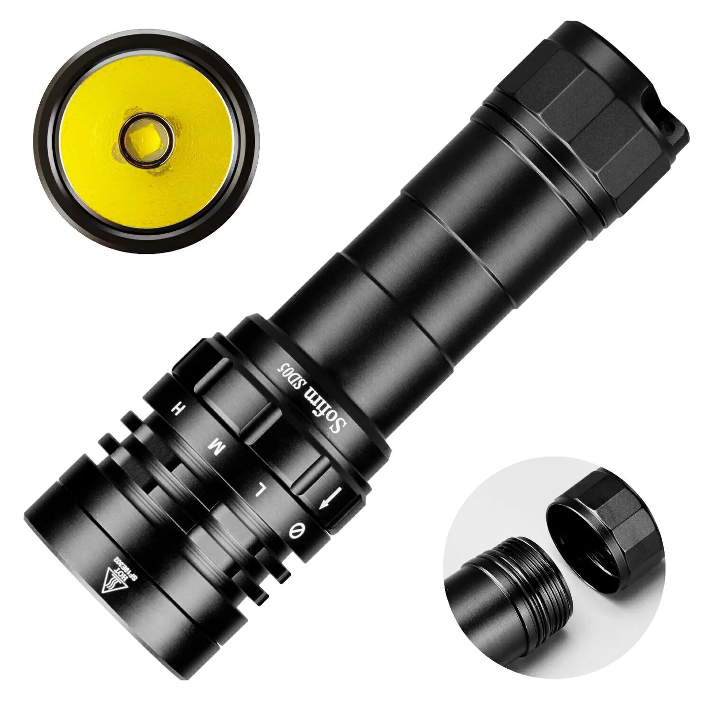 Sofirn Super Bright 3000lm 21700 Flashlight with Magnetic Switch