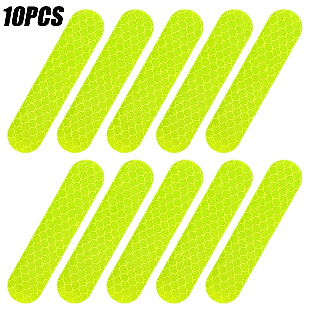 80-10PCS Helmet Safety Warning Reflective Stickers