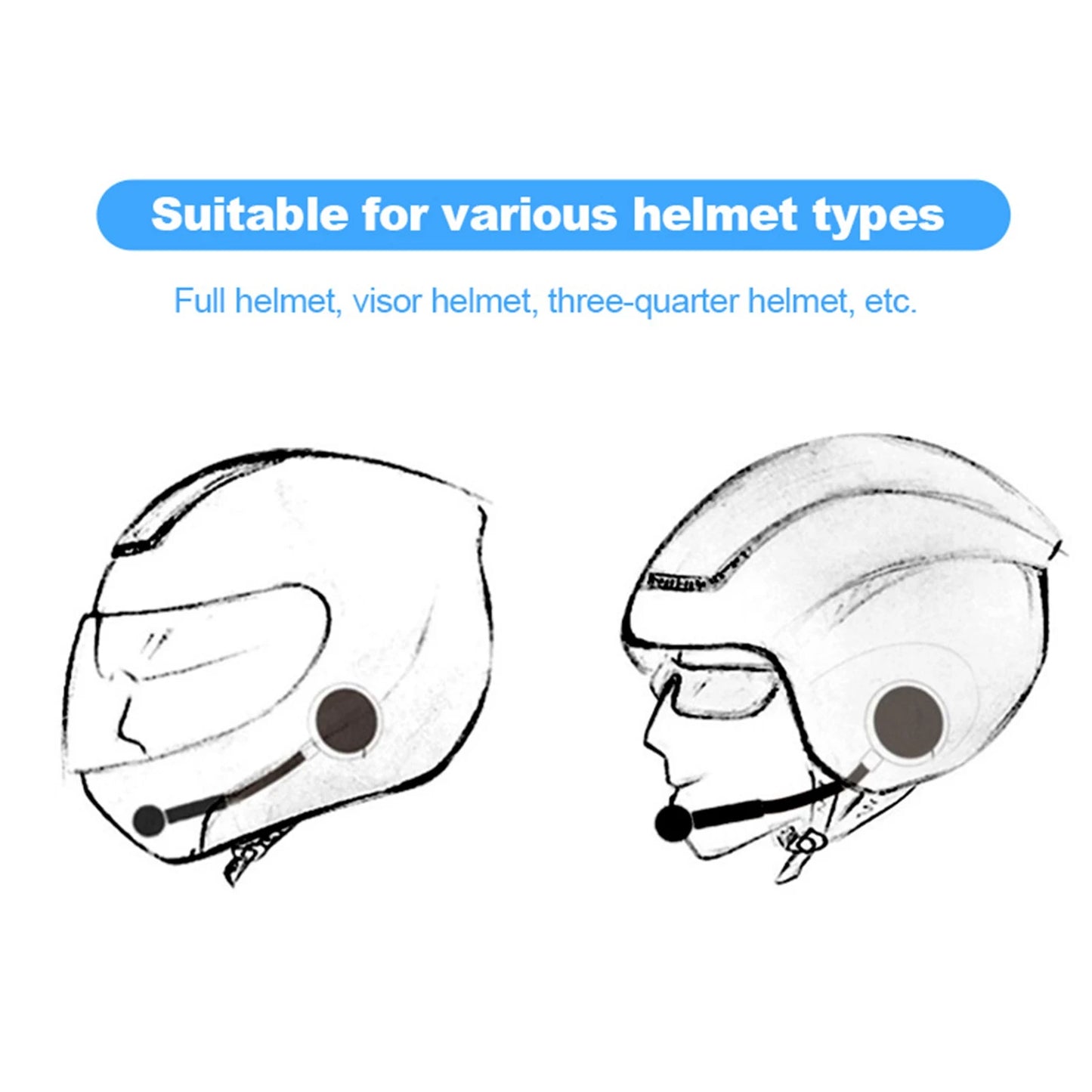 Bluetooth Motorcycle Helmet Headset