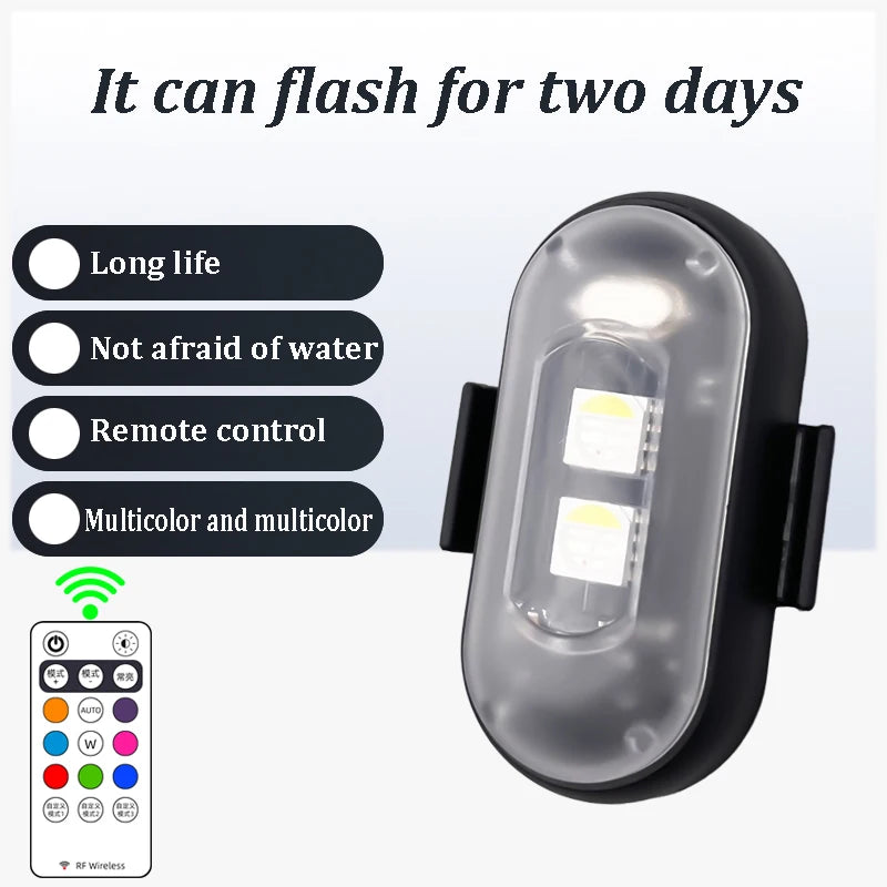 10x 4x 8 Colors Wireless Remote Control LED Strobe Light