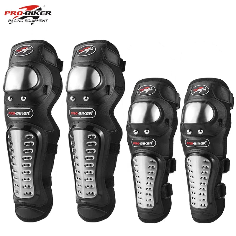 4Pcs/Set Motorcycle Kneepad Stainless Steel Elbow Knee Pads