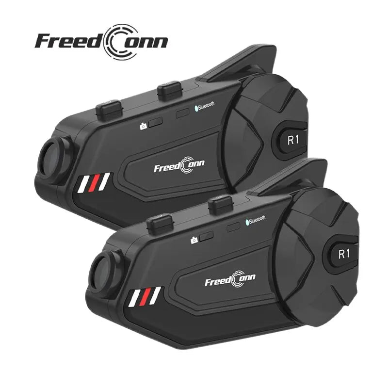 Freedconn R1 Plus Motorcycle Intercom Helmet Dash Cam 1080P