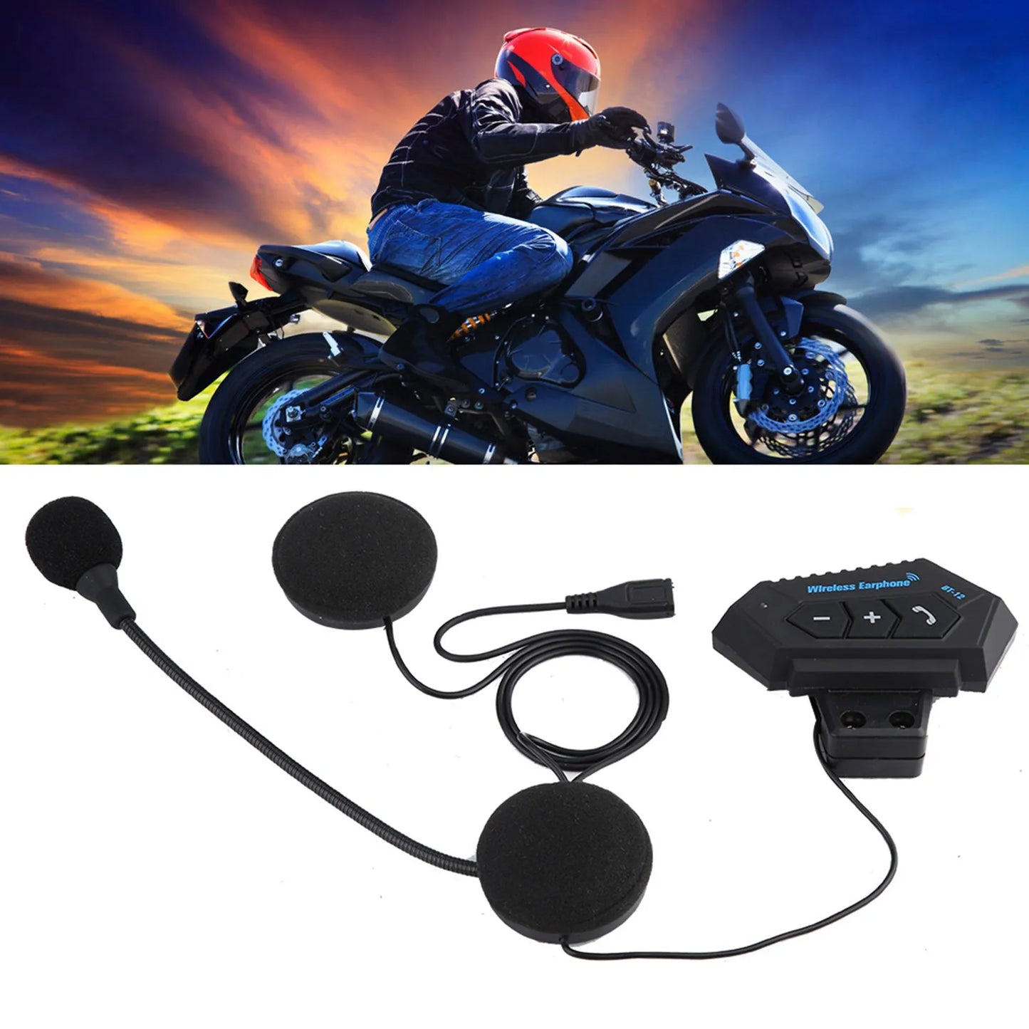 Bluetooth Motorcycle Helmet Headset