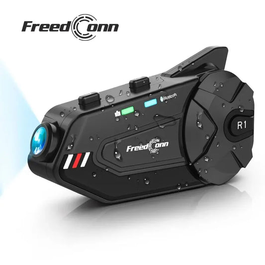 Freedconn R1 Plus Motorcycle Intercom Helmet Dash Cam 1080P