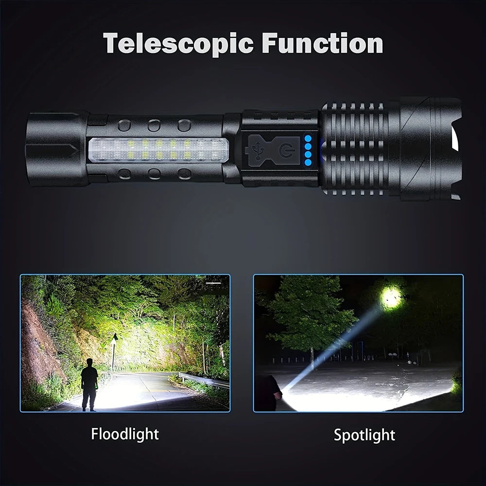 1/2pcs Rechargeable  High Lumens Flashlights