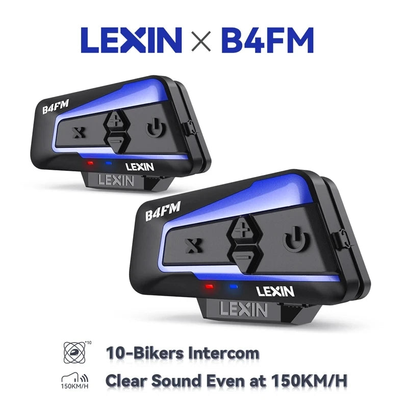 Lexin B4FM-X Bluetooth Intercom Headsets BT 5.0